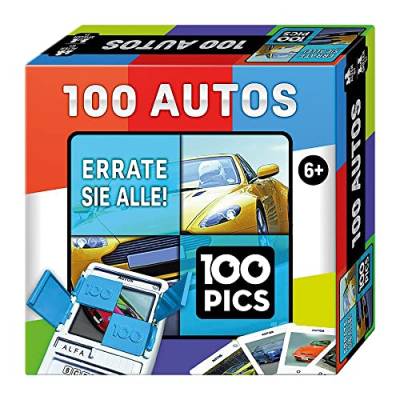 100 PICS 20208049 Quizspiel Auto, Lernspiel für die ganze Familie, Brainteaser, Reisespiel für Erwachsene und Kinder ab 6 Jahren von 100 PICS
