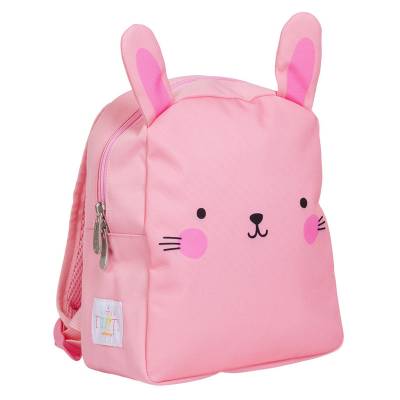Kinderrucksack LITTLE BACKPACK – BUNNY (21x27x10) in rosa von A Little Lovely Company
