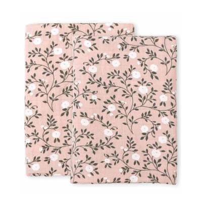 Mulltuch BLOSSOM (60x60cm) 2er Pack in dusty pink von A Little Lovely Company