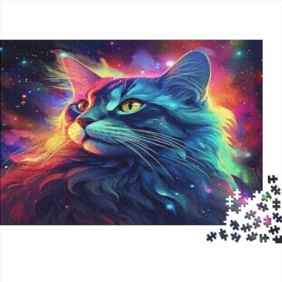 Colourful Cat (216) Erwachsene Puzzles 1000 Teile Personalised Photos Family Challenging Games Home Decor Geburtstag Educational Game Stress Relief 1000pcs (75x50cm) von ADOVZ