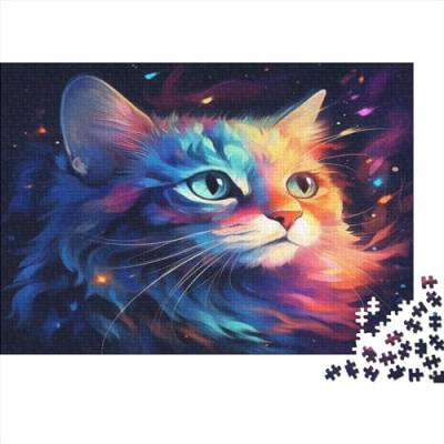 Colourful Cat (217) Für Erwachsene Puzzles 300 Teile Personalised Photos Geburtstag Family Challenging Games Home Decor Educational Game Stress Relief 300pcs (40x28cm) von ADOVZ