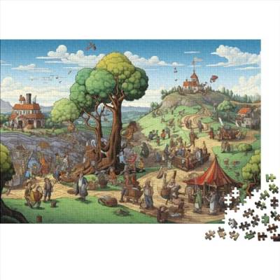 Crowd of People (1) Puzzles Erwachsene ＆ Kinder 1000 Teile Holz People Geburtstag Home Decor Family Challenging Games Educational Game Stress Relief Toy 1000pcs (75x50cm) von ADOVZ