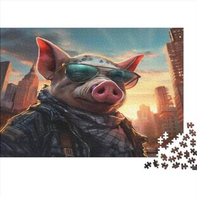 Sunglasses Pig (67) Puzzles Erwachsene 1000 Teile Personalised Photo Geburtstag Family Challenging Games Wohnkultur Educational Game Entspannung Und Intelligenz 1000pcs (75x50cm von ADOVZ