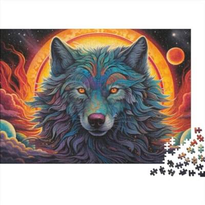 Puzzles 1000 Teile Wolf Wave Sunset Square Puzzles Für Erwachsene Und Kinder,Holzpuzzles Anspruchsvolle Spielpuzzles (Größe 75 X 50 cm) von ADTEMP