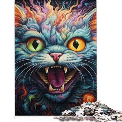 Tierkatzen-Puzzles für Erwachsene, 1000-teilige Papppuzzles, Puzzles für Erwachsene, Kinder, Familienspiele, Weihnachtsgeburtstagsgeschenke (26 x 38 cm) von AITEXI