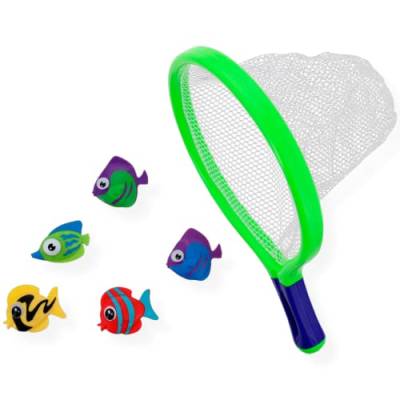 Antevia – Kescher + Fische Spielzeug zum Tauchen oder Schwimmen für Kinder | über 10 Modelle | Tauchspiele für Schwimmbad (Diving Game Set) von ANTEVIA Matériaux