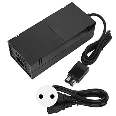 Alomejor AC-Netzteil-Brick-Adapter, Geräuscharmes Kabel, LED-Anzeige, Netzteil für Xbox One-Konsole, 100–240 V (EU-Stecker) von Alomejor