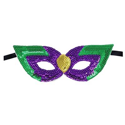 Amagogo Glitzer Maskerade Augenmaske Cosplay Kostüm Halbgesicht Augenmaske für Damen und Herren Club Bühne Performance Urlaub Abschlussball Karneval von Amagogo