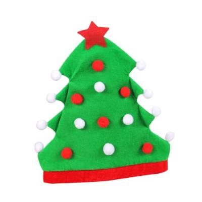 Amagogo Weihnachtsbaum-Hut, Kopfbedeckung, Weihnachten, Bühnenauftritt, Ball, Cosplay, Foto-Requisite, Kostüm, dekorative Kopfbedeckung, Kostümzubehör, GRÜN von Amagogo