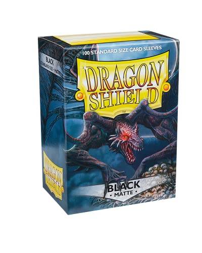 Dragon Shield 11002 Matte Standard Size Sleeves 100pk-Black von Arcane Tinmen