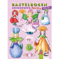 Anziehpuppe Blüten Bastelbogen mit 3 Puppen aus Papier und 5 Outfits von Atelier Color
