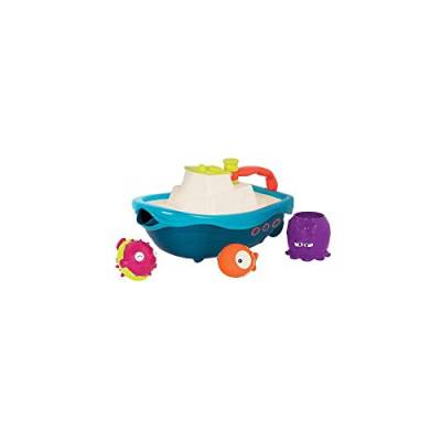 B. toys Boot und Badetiere Badewannenspielzeug – Badespielzeug, Wasserspielzeug für Pool und Badewanne, Baby und Kinder Spielzeug ab 6 Monate (5 Teile) von B. toys