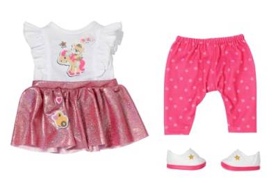 BABY born Little Everyday Outfit, Shirt mit Leggins und Schuhen für 36 cm Puppen, 836330 Zapf Creation von BABY Born