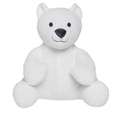 BO BABY'S ONLY - Bär Kuscheltier Sense - Weicher Teddybär - Baby Geschenk für Jungen und Mädchen - Aus Baumwolle - 25x25 cm - Weiß von BO BABY'S ONLY