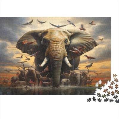 Animal ElephantPuzzle 1000 DIY Kit Teile Erwachsene Elephant PuzzlePuzzles Für Erwachsene Klassische Teilefür Die Ganze Familie Erwachsene Puzzles Schwer Pädagogisches Spielzeug 1000pcs (75x50cm) von BOHHO