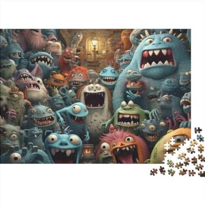 Jigsaw MonsterPuzzle 1000 DIY Kit Teile Erwachsene Funny PuzzlesPuzzles Für Erwachsene Klassische Teilefür Die Ganze Familie Erwachsene Puzzles Schwer Pädagogisches Spielzeug 1000pcs (75x50cm) von BOHHO