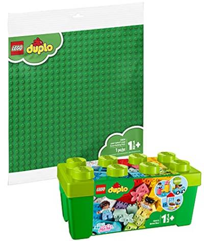 Lego Duplo 2er Set: 10913 Steinebox & 2304 Große Bauplatte, grün von BRICKCOMPLETE