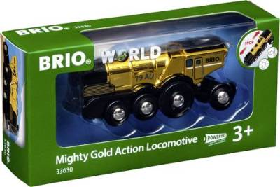 Brio 63363000 Goldene Batterielok mit Licht und S von BRIO