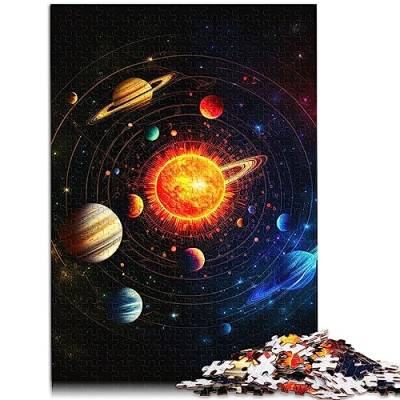 Puzzle 1000 Teile für Erwachsene, Sonnensystem, Neon, 100% recycelter Karton, tolles Geschenk, 26 x 38 cm von BUBELS