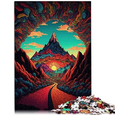 Puzzle 1000 Teile für Erwachsene Psychedelic Valley III Familienaktivität aus recyceltem Karton 10,27 x 14,96 Zoll von BUBELS