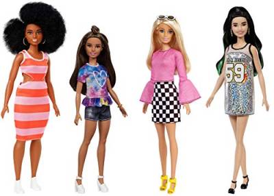Barbie Mattel Fashionista GBK91 Puppen, Spielzeug ab 3 Jahren, 4 Stück von Barbie