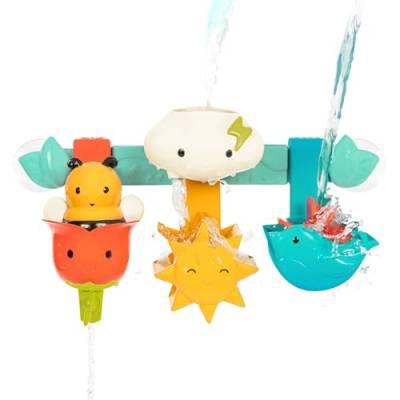 Battat Badewannen Spielzeug mit Saugnäpfen, Wasserrad, Spritztier – Badespielzeug Baby Wasserspielzeug für Badezimmer für Kinder und Babys ab 1 Jahr von Battat