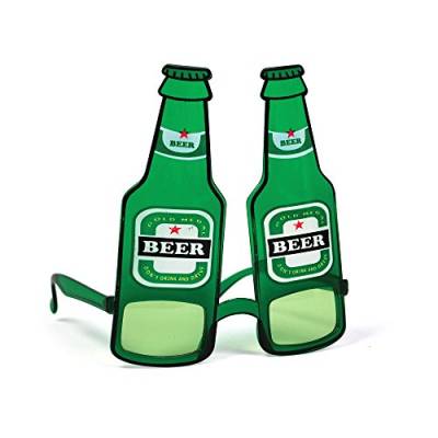 Bristol Novelty BA278 Bierflasche Brille, Cartoon, grün, Einheitsgröße von Bristol Novelty