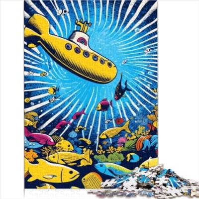 1000-Teiliges Puzzle Für Erwachsene, Gelbes U-Boot, 1000-Teiliges DIY-Puzzlespielzeug Als Kindergeburtstagsgeschenk (Größe 29.52x19.68 Inch) von CARGUS