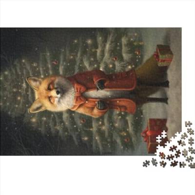 Puzzles für Erwachsene 1000 Teile schöne Weihnachts Rotfuchs Spaß Puzzles für Erwachsene Holzpuzzle Geschenke für Familienspaß und Spieleabend 1000 Teile (75 x 50 cm) von CELFER