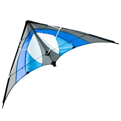 CIM Lenkdrachen - Shuriken MUSTHAVE Blue Sky - Drachen für Kinder ab 8 Jahren - 120x60cm - inklusiv Steuerleinen auf Rollen - Einsteiger Lenkdrachen von CIM