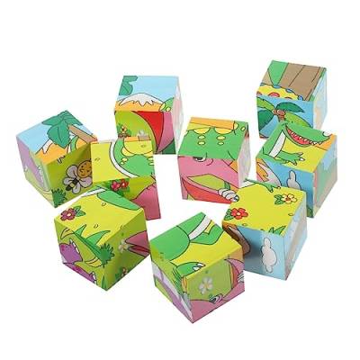 CIYODO 1 Satz pädagogisches Puzzle Kinder Puzzle rätselbuch Kinder Holzblock-Puzzles Würfelpuzzle aus Holz Kleinkind-Puzzle Kinderspielzeug Holzpuzzles für Kleinkinder Puzzle-Spielzeug 3D von CIYODO