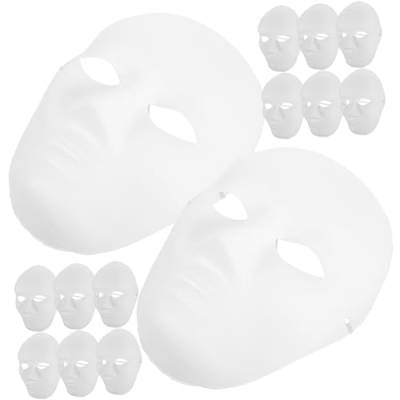 CIYODO 24St Vollgesichts-Cosplay-Maske Rohling zum Dekorieren Cosplay-Maskerade für Halloween-Kostüme Gesichtsmaske halloween kostüm Basteln für Erwachsene Herrenbekleidung Leere Masken von CIYODO