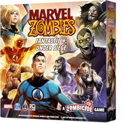 Marvel Zombies Fantastic 4 Under Seige Expansion - Strategie-Brettspiel, kooperatives Spiel für Kinder und Erwachsene, Zombie-Brettspiel, ab 14 Jahren, 1-6 Spieler, 90 Minuten Spielzeit, hergestellt von CMON