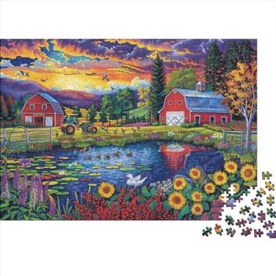 Colorful Farm Puzzles 300 Teile Für Erwachsene Puzzles Für Erwachsene 300 Teile Puzzle Lernspiele Ungelöstes Puzzle 300pcs (40x28cm) von CPXSEMAZA