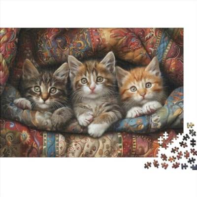 Cute Cat Puzzles 1000 Teile Für Erwachsene Puzzles Für Erwachsene 1000 Teile Puzzle Lernspiele Ungelöstes Puzzle 1000pcs (75x50cm) von CPXSEMAZA