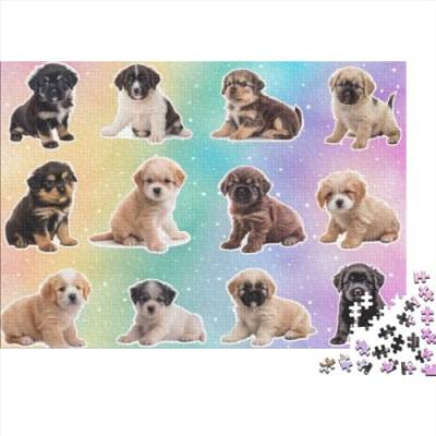 Cute Dogs (8) 500-teiliges Puzzle Für Erwachsene Und Kinder Ab 12 Jahren – Tolles Geburtstagsgeschenk Für Erwachsene 500pcs (52x38cm) von CPXSEMAZA