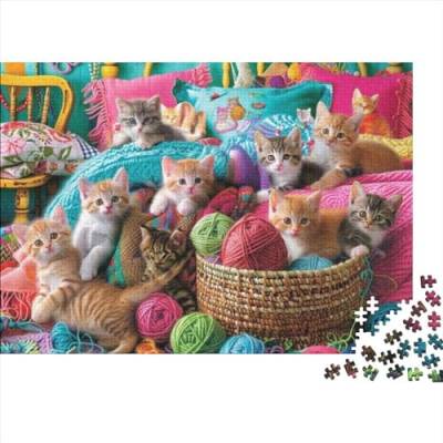 Puzzles 1000 Teile Für Erwachsene Cute Cat 1000-teilige Puzzles, Familienaktivitätspuzzles, Lernspiele 1000pcs (75x50cm) von CPXSEMAZA
