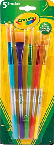 Crayola - 5 Pinsel in verschiedenen Größen, weiche Borsten, für jedes kreative Projekt, für Schule und Freizeit, 3007 von CRAYOLA