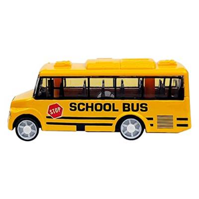 Kinder-Schulbus-Spielzeug | Zurückziehendes Schulbus-Spielset | Gelbes Schulbusspielzeug für Kinder, tragbares Busspielzeug für Kinder, tragbare Cartoon-Simulationsfahrzeuge, Weihnachtsgeburtstagsge von Calakono