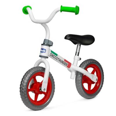 Chicco Thunder Laufrad für Kinder 2-5 Jahre, Kinder Laufrad fürs Gleichgewicht, mit höhenverstellbarem Sattel und Lenker, max. 25 kg, Weiß - Spielzeug für Kinder 2-5 Jahre von Chicco