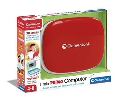 Clementoni - 17679 - Sapientino - Mein erster Laptop, interaktiver Lerncomputer für Kinder 4 Jahre, Kinderlaptop 30 Aktivitäten, italienische Version von Clementoni