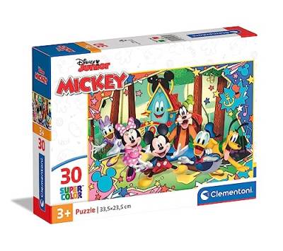 Clementoni 20269 Pzs Supercolor Disney Mickey 30 Teile-Puzzle Für Kinder Ab 3 Jahren, Made In Italy, Mehrfarbig, M von Clementoni