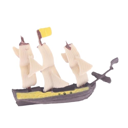 Colcolo Mini-Piratenschiff, Miniatur-Puppenhausboot, kleines Retro-Boot-Dekor, Puppenhaus-Miniaturmodell für Puppenhaus im Maßstab 1:12, Stile A von Colcolo