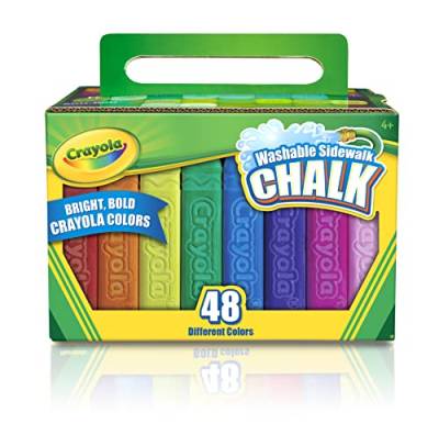 Crayola Farbenfrohe Straßenkreide Box mit 48 Stück Kreide für Strassen und Pflastersteine, Waschbare Malkreide Kinder, für Kinder ab 4 Jahren von CRAYOLA