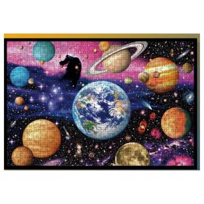 CreoQIJI Klassische Puzzles Planetenpuzzle mit 520 perfekt kombinierten für eine Erwachsene Familie (Weltraum-Sonnensystem). Bodenpuzzles (AU, One Size) von CreoQIJI
