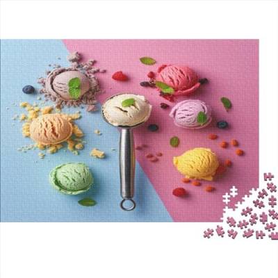 Ice Cream 1000 Teile Puzzle Puzzle-Geschenk Familien-Puzzlespiel Dessert Time Für Erwachsenen Ab 14 Jahren Impossible Puzzle 1000pcs (75x50cm) von DAKINCHERRY