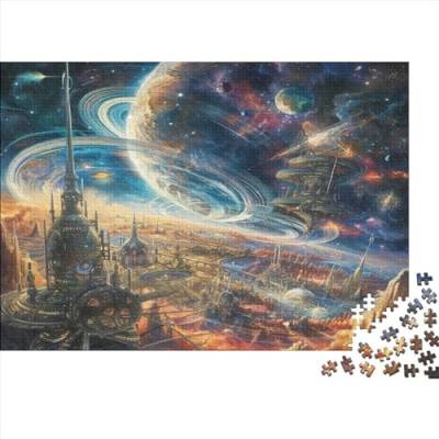 Sci-Fi Planet 300 Teile Puzzle Puzzle-Geschenk Kinder Lernspiel Outer Space Familienspaß 100% Recycelten Kartons 300pcs (40x28cm) von DAKINCHERRY