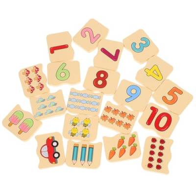 DIYEAH Montessori-Holzsteckpuzzles 1 Satz Passende Zahlenform für Kleinkinder Puzzlebrett Vorschullernen Lernspielzeug für Kleinkinder von DIYEAH