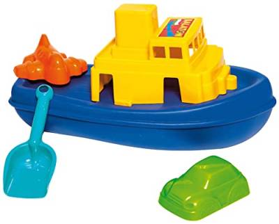 DOHÁNY Boot Sand-/Wasserspielzeug Schiff mit Schaufel Förmchen 3-TLG. Kinder Spielzeug 43 cm von DOHÁNY