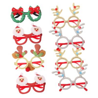 DOITOOL 1 Satz Weihnachtsrahmen-Stirnband schöne gefälschte Brille Weihnachtsbrillenrahmen weihnachtsdeko christmas haarreif Gläser Tiara Weihnachtshaar-Accessoire Weihnachtsstirnbänder von DOITOOL